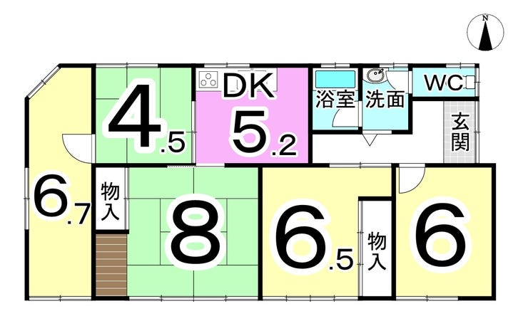 福井市冬野町の中古戸建 間取り