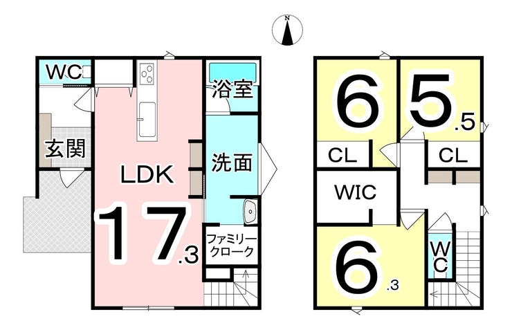 福井市北四ツ居町の新築戸建 間取り