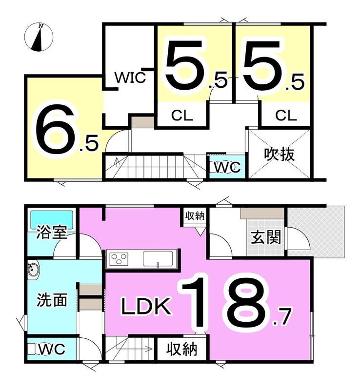 福井市開発４丁目の新築戸建 間取り