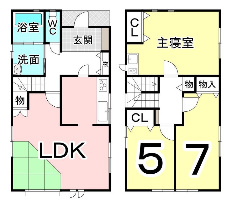 福井市成和２丁目の中古戸建 間取り