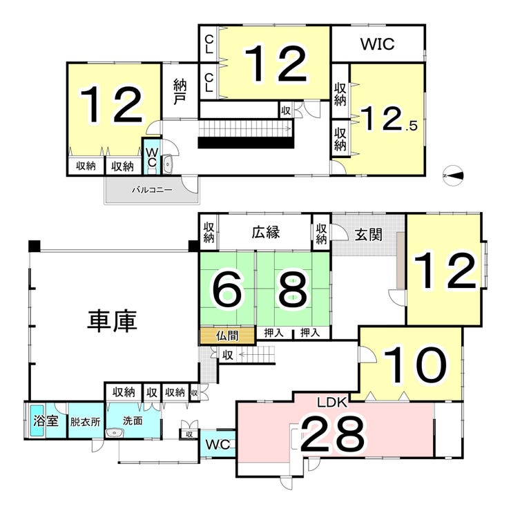 福井市舟橋黒竜１丁目の中古戸建 間取り