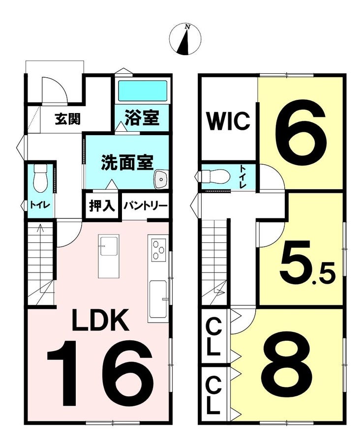 福井市春山２丁目の新築戸建 間取り