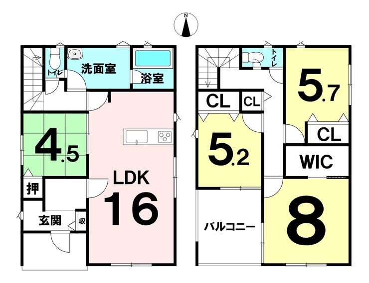 坂井市春江町江留上新町の新築戸建 間取り