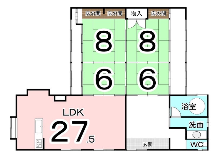 あわら市舟津の中古戸建 間取り