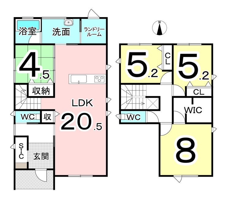 福井市板垣１丁目の新築戸建 間取り