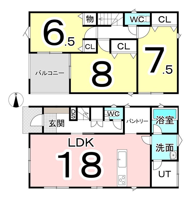 福井市松本１丁目の新築戸建 間取り