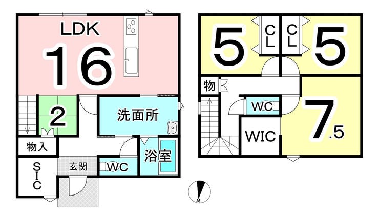 坂井市春江町江留中の新築戸建 間取り