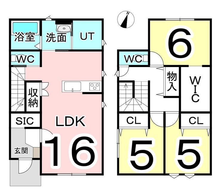 福井市新保３丁目の新築戸建 間取り
