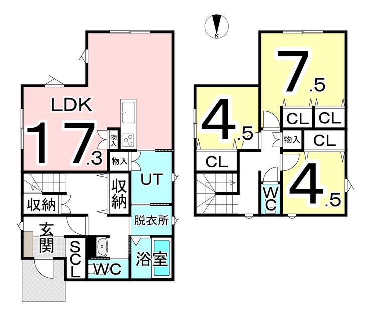 坂井市丸岡町南横地の新築戸建 間取り