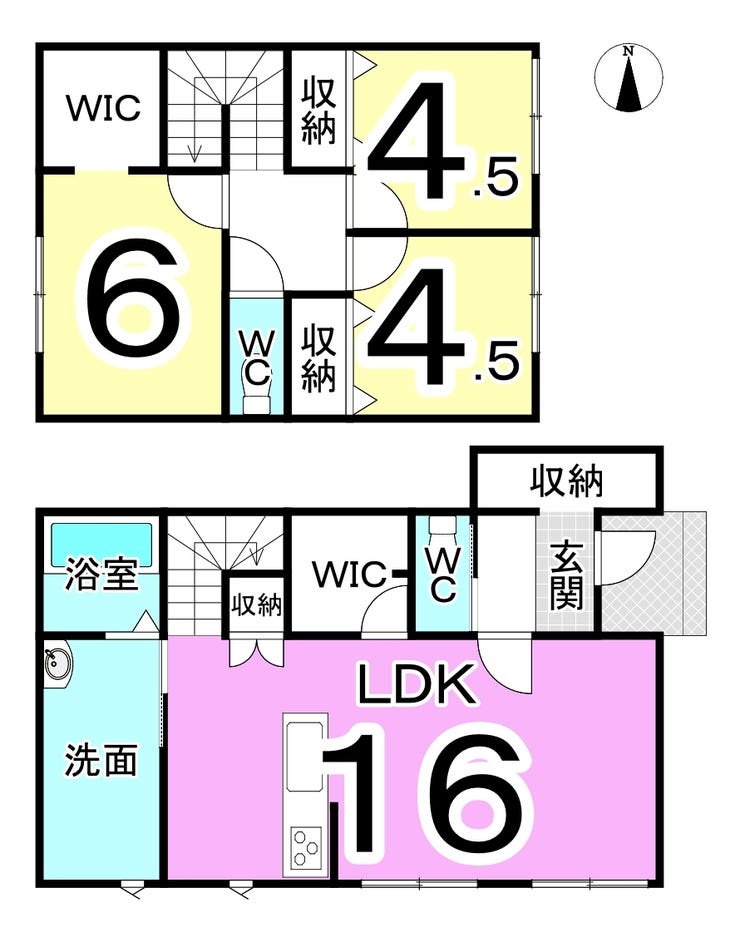 福井市下森田桜町の新築戸建 間取り
