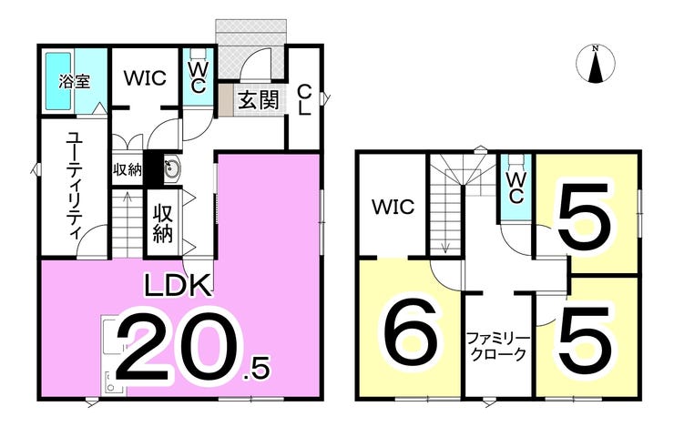 坂井市春江町江留中の新築戸建 間取り