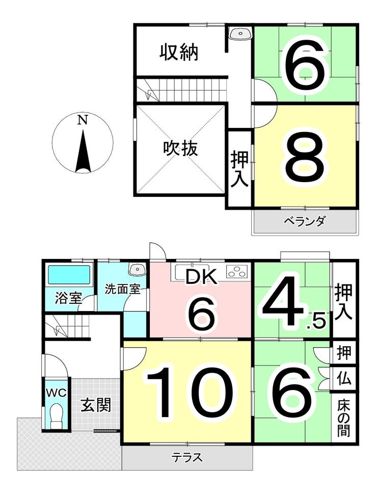 福井市月見５丁目の中古戸建 間取り