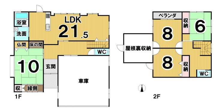 丸岡町新九頭竜２丁目　中古戸建 間取り