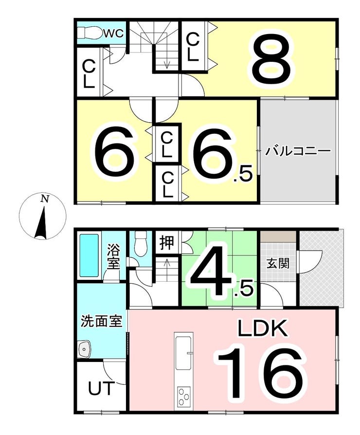 坂井市三国町三国東３丁目の新築戸建 間取り