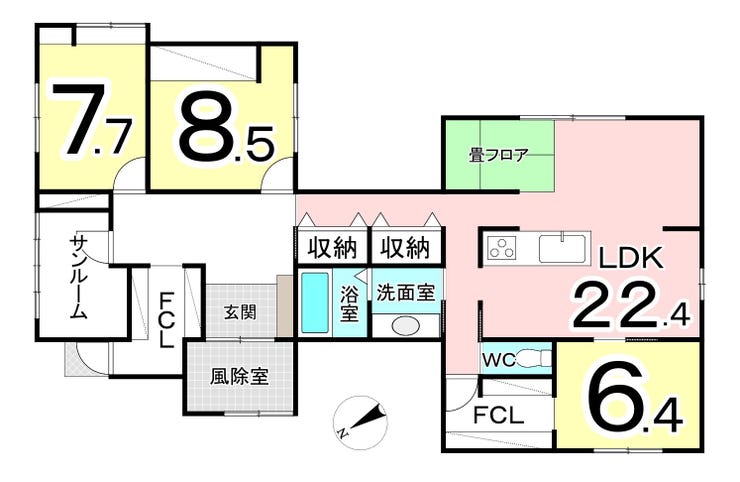 坂井市三国町新宿１丁目の中古戸建 間取り