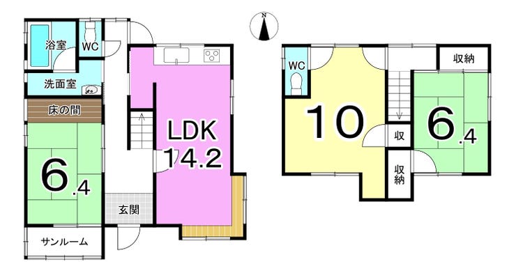福井市高木中央２丁目の中古戸建 間取り