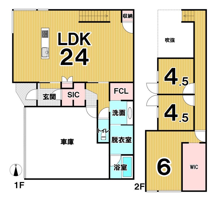 西学園1丁目　中古住宅 間取り