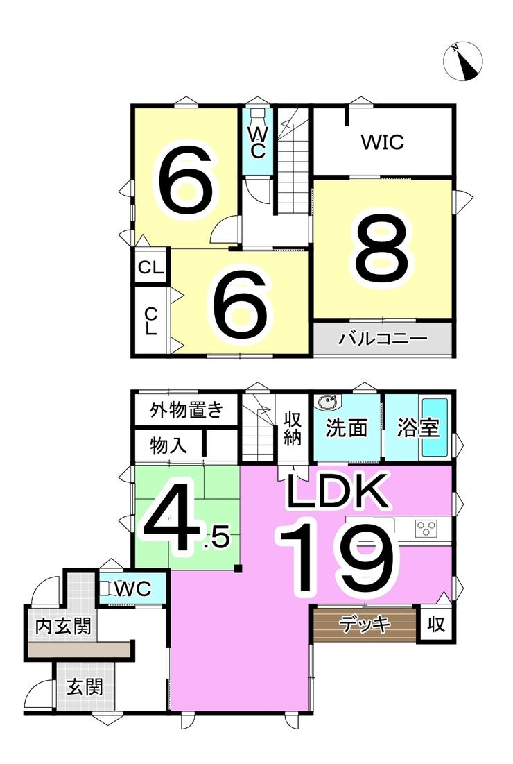 福井市新田塚２丁目の中古戸建 間取り