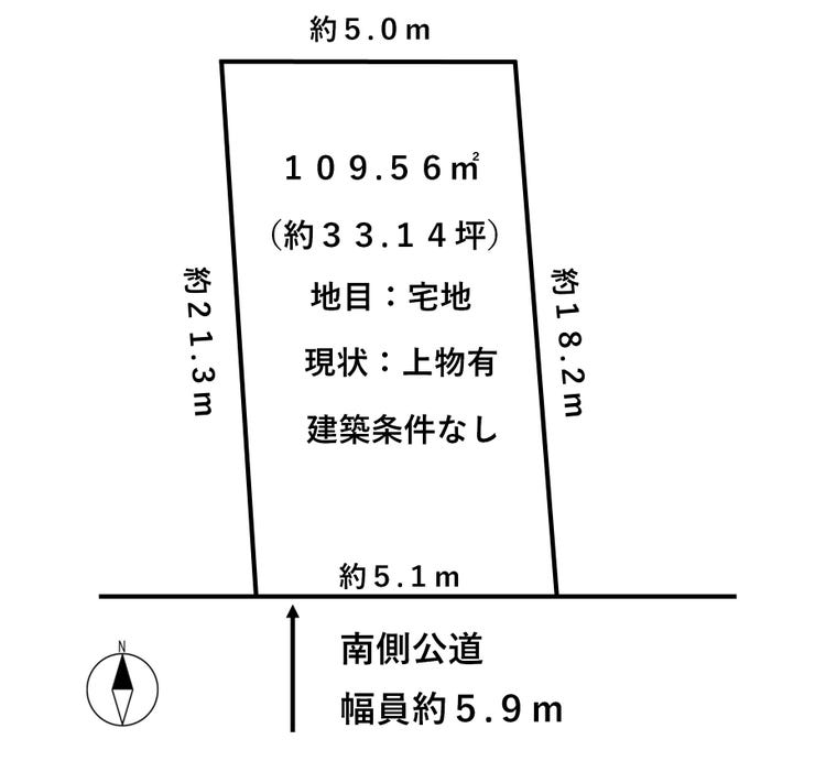 福井市二の宮４丁目の土地 間取り