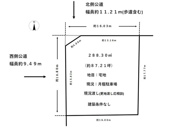 福井市みのり３丁目の土地 間取り