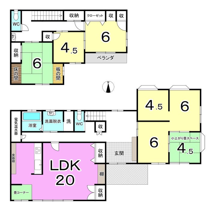 家久町　５ＳＬＤＫ中古戸建 間取り