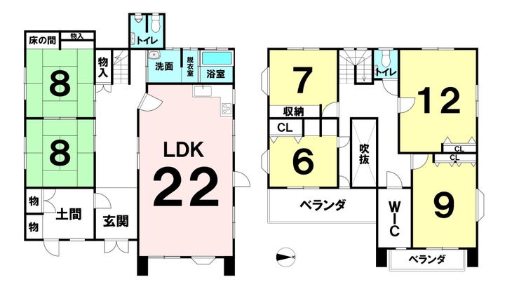 坂井市丸岡町西瓜屋の中古戸建 間取り