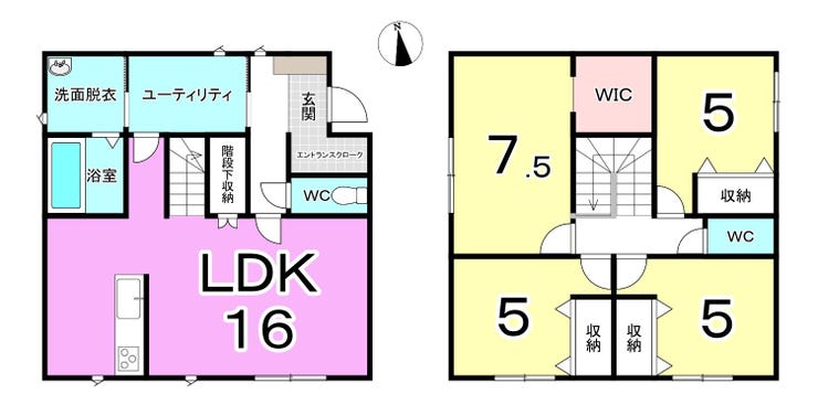 越前市村国３丁目の新築戸建 間取り