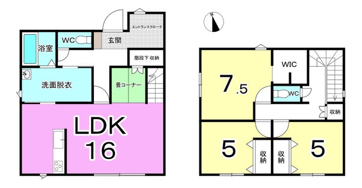 越前市村国３丁目の新築戸建 間取り