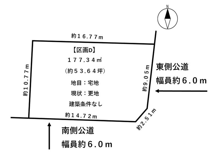 鯖江市五郎丸町の土地 間取り